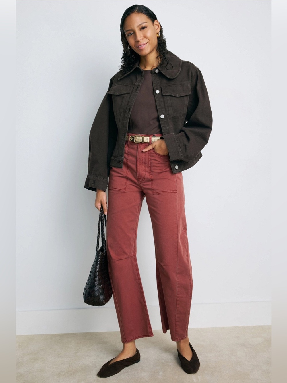 Veronica Beard Sloan High Rise Barrel Leg Pants US 27 - Picture 3 of 14